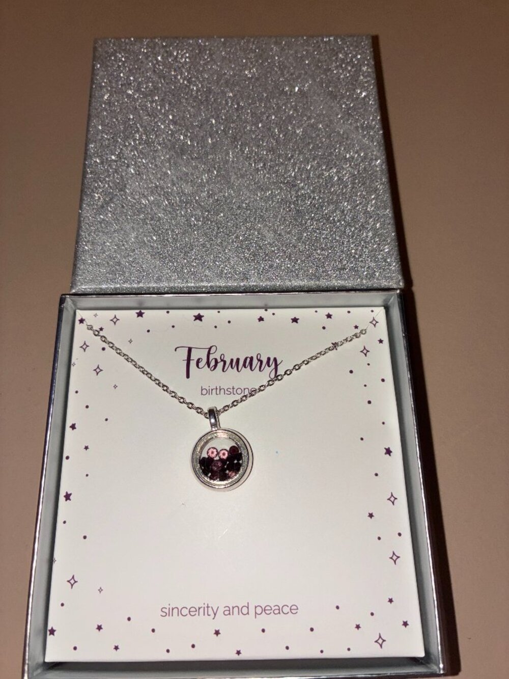 amethyst necklace - February birthstone